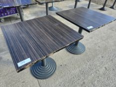 *No Reserve* 2 x Bistro Tables with Heavy Bases