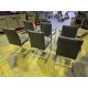 *No Reserve* 6x Grey Faux Leather and Chrome Dining Chairs - Image 3 of 4