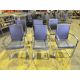 *No Reserve* 6x Grey Faux Leather and Chrome Dining Chairs - Image 1 of 4