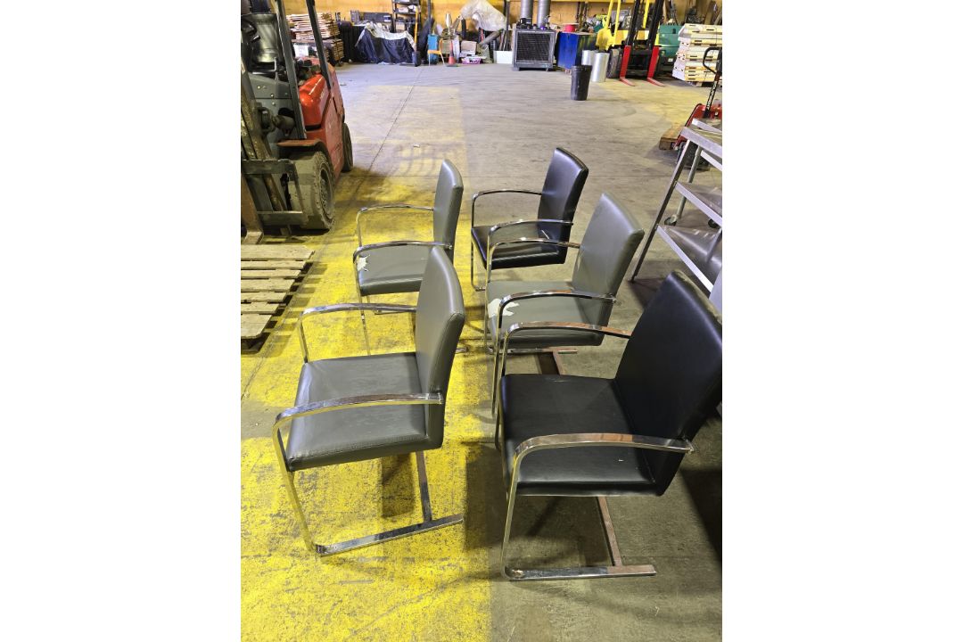 *No Reserve* 5x Damaged Faux Leather Dining Chairs - Image 3 of 4