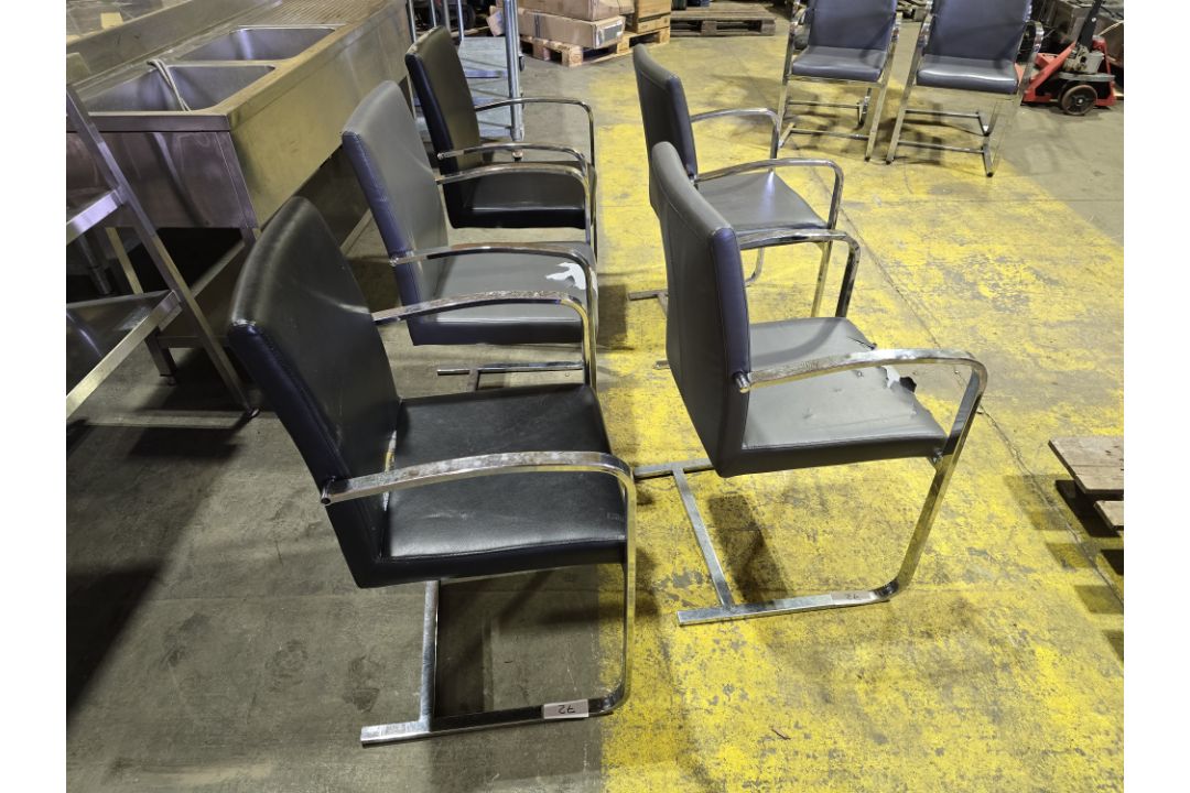 *No Reserve* 5x Damaged Faux Leather Dining Chairs - Image 4 of 4