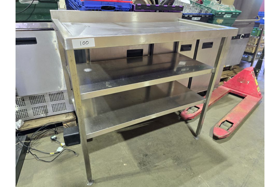*No Reserve* Stainless Prep Table With Drain and Shelf - Image 3 of 5