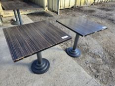 *No Reserve* 2 x Bistro Tables with Heavy Bases