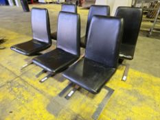 *No Reserve* 6x Black Faux Leather Dining Chairs