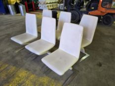 *No Reserve* 6 x Beige Faux Leather Dining Chairs