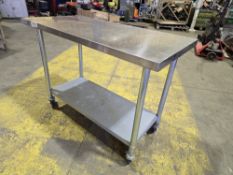 *No Reserve* Stainless Prep Table on Castors