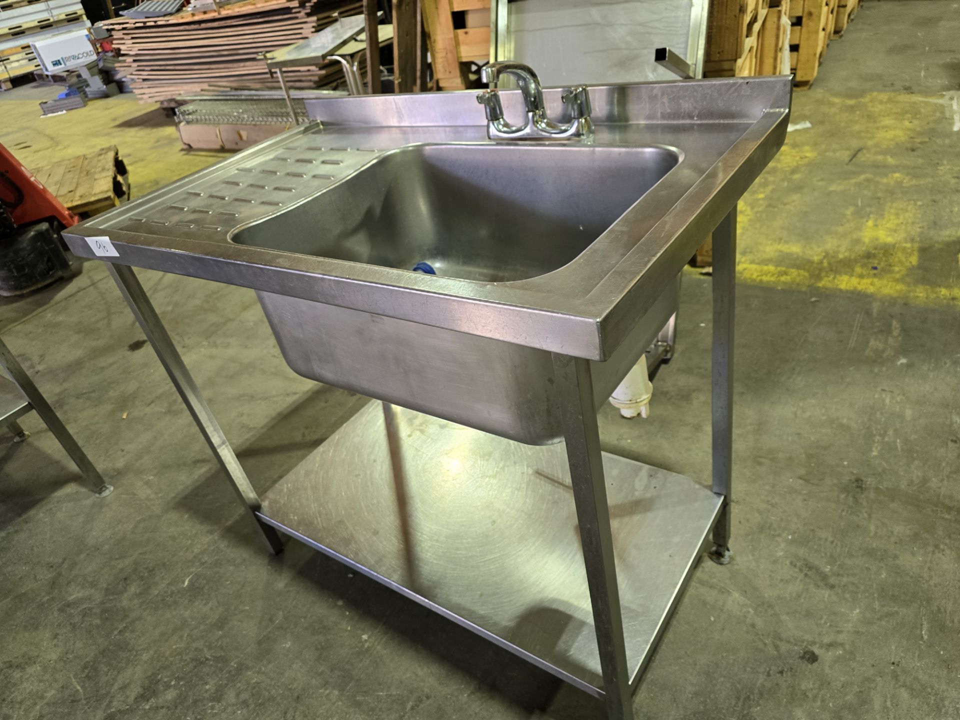 *No Reserve* Stainless Single Sink Unit With Tap - Image 2 of 4