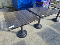 *No Reserve* 2 x Bistro Tables with Heavy Bases
