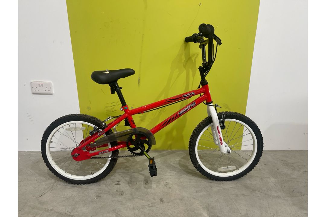 *NO RESERVE* Muddyfox Griffin 18" BMX Bike with Stunt Pegs In Red & White - Boys Model - Image 6 of 9