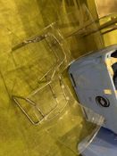 NO RESERVE Clear Plastic Chairs x2 - Broken