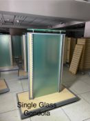 Single Gondola Green Tinted Glass With Top Mounted Glass Display x5