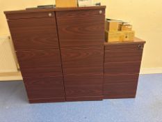 NO RESERVE Dark Wood Storage Drawers x4