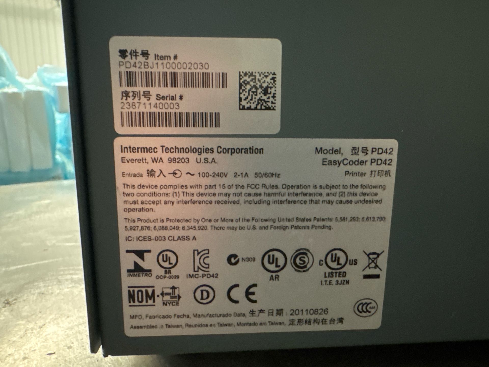 NO RESERVE Intermec Easy Coder PD42 - Image 7 of 8