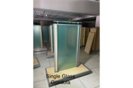 Single Gondola Green Tinted Glass With Top Mounted Glass Display x5