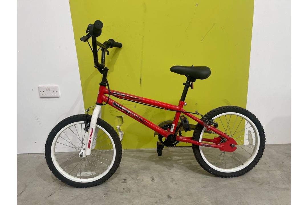 *NO RESERVE* Muddyfox Griffin 18" BMX Bike with Stunt Pegs In Red & White - Boys Model - Image 1 of 9