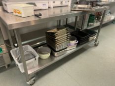 *NO RESERVE* Stainless Steel Mobile Preparation Unit