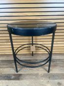 *NO RESERVE* Nordal Midnight Side Table Round Marble - Black