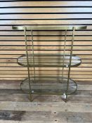 Amara Glass 3 Tiered Side Table