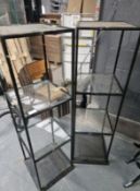 Metal & Glass Display Stand x 2