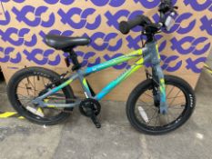 CUDA Performance CP16 Kids Bike - Grey & Blue/Green