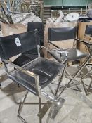 NO RESERVE Two Directors Style Chairs With Polished Chrome Frames