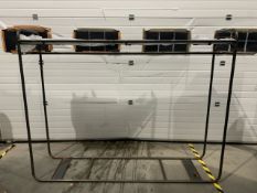 NO RESERVE Tall Industrial Style Glass Top Hanger Rails