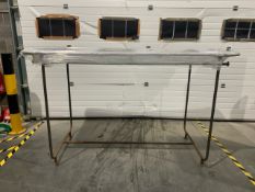 NO RESERVE Industrial Style Glass Top Dual Hanger Rails