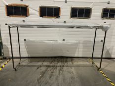 NO RESERVE Industrial Style Glass Top Hanger Rails