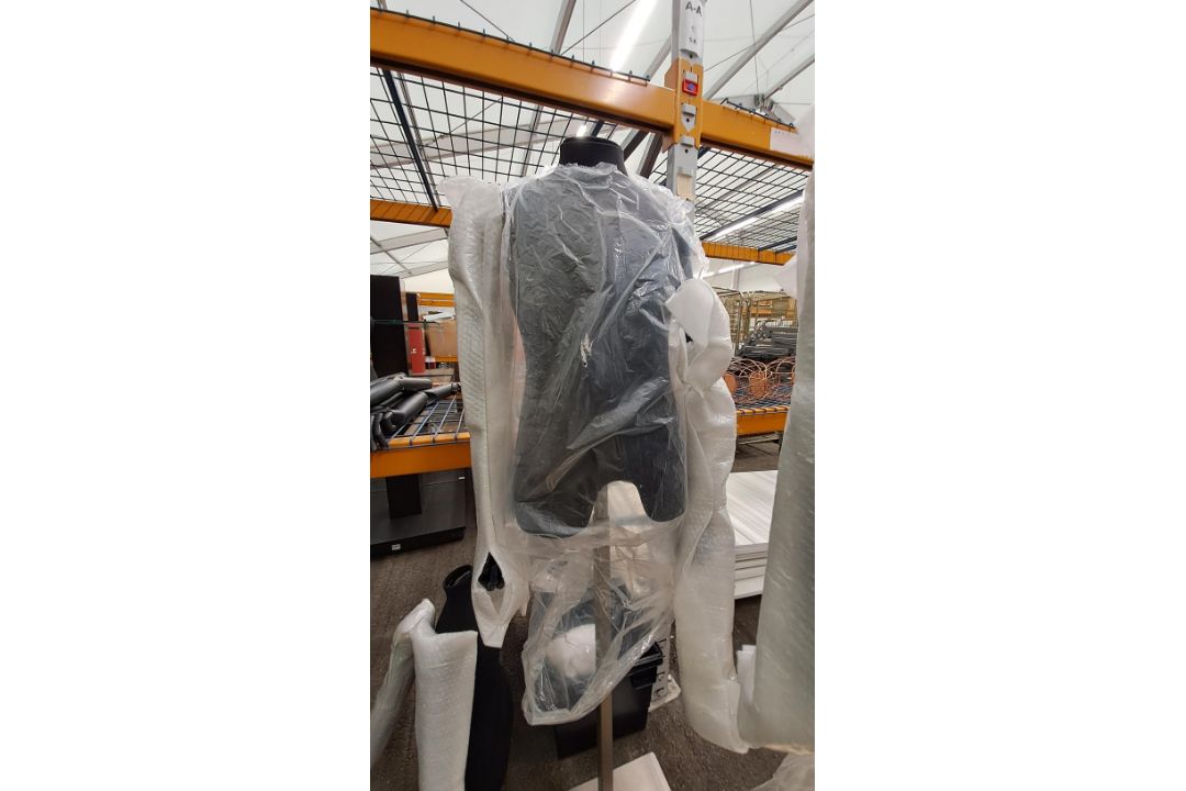 NO RESERVE NEW Black Fabric Mannequins - 2x Male & 1x Female With Stand - Image 4 of 4