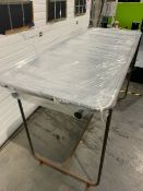 NO RESERVE Industrial Style Glass Top Dual Hanger Rails