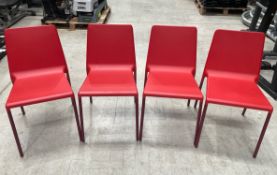 *NO RESERVE* Red Chairs x4