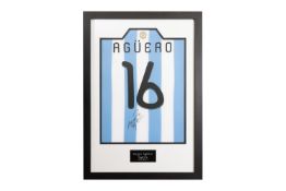 Sergio Aguero Signed Argentina Jersey