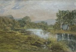 Highland River. Watercolour By Waller Hubert Paton