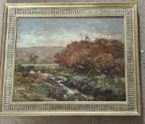 Sheep on the river bank