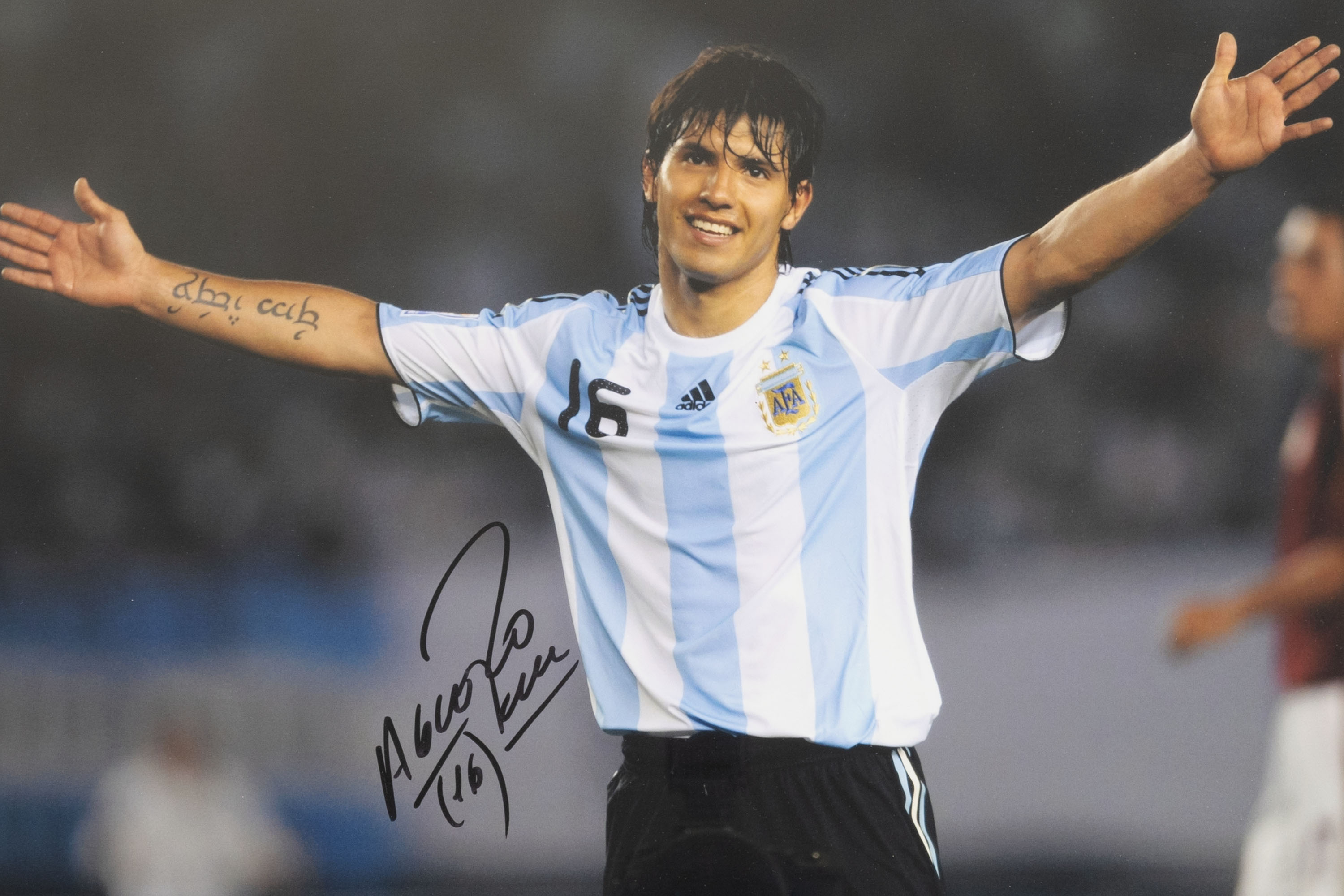 Sergio Aguero Signed Argentina Photo - Image 3 of 3