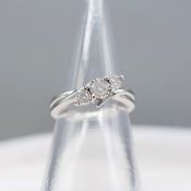 Diamond Trilogy Ring, White Gold