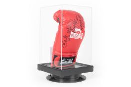 Nigel Benn Signed Boxing Glove & Glass Box