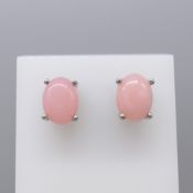 Peruvian Pink Opal Ear Studs