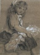 Girl with straw sheath