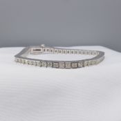 4.85 Carat Round Brilliant-Cut Diamond Bracelet In 14k White Gold