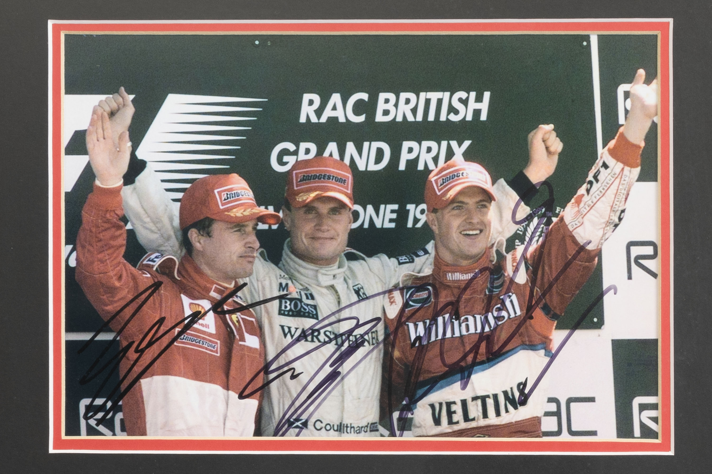 NO RESERVE - Eddie Irvine, Ralf Schumacher & David Coulthard Signed Picture Silverstone GP - Image 3 of 3