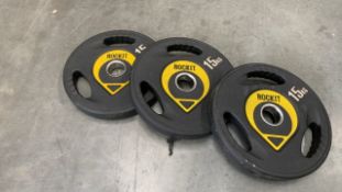 *NO RESERVE* 3 x Rockit 15KG Plates
