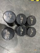 *NO RESERVE* 3 Pairs Of Iron Grip Dumbbells 16kg, 18kg, 20kg