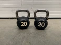 *NO RESERVE* Pair Of Escape 20kg Kettle Bells