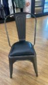 *NO RESERVE* Black Leather Effect Seat Pads x6