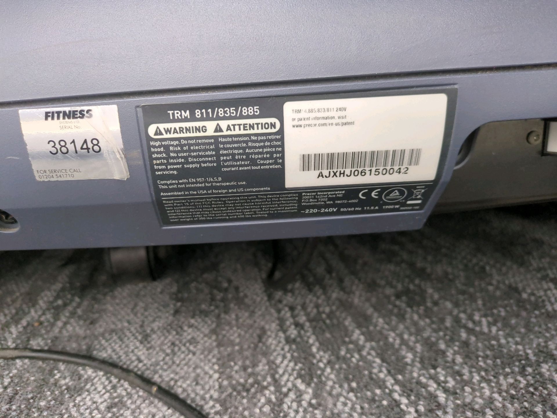 *NO RESERVE* TRM Precor Treadmill - Image 8 of 9