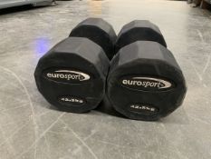 *NO RESERVE* Pair Of 42.5KG Eurosport Dumbbells