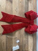 50cm Light Up LED Red Fabric Bow
