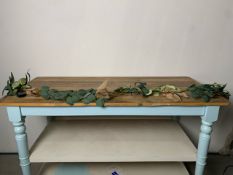 6FT Pre-Lit Natural Leaf & Bow Garland