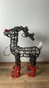Light Up Rattan Reindeer With Boots